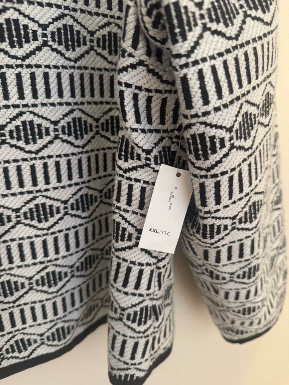 Old Navy Black & White Jacquard Open Front Jacket Women’s Size XXL NWT - Picture 7 of 7